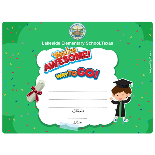 Youre Awesome Classroom Award Certificate